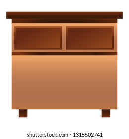 Nightstand icon. Cartoon of nightstand vector icon for web design isolated on white background