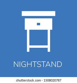  Nightstand icon. Editable  Nightstand icon for web or mobile.
