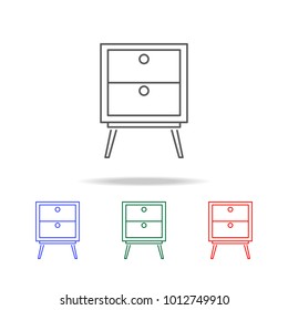 Nightstand icon. Element of furniture and household multi colored icons for mobile concept and web apps. Thin line icon for website design and mobile app. Premium icon on white background
