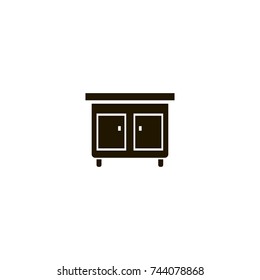 Nightstand icon. flat design