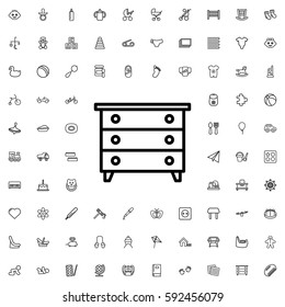 nightstand icon illustration isolated vector sign symbol. Baby icons vector set.