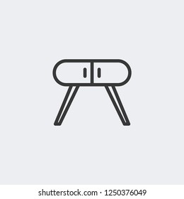 Nightstand icon isolated on background. Furniture symbol modern, simple, vector, icon for website design, mobile app, ui. Vector Illustration