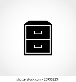 Nightstand Icon Isolated on White Background