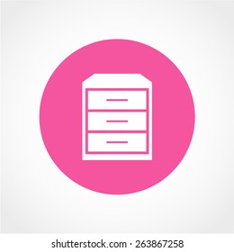 Nightstand Icon Isolated on White Background