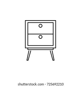 Nightstand icon on white background