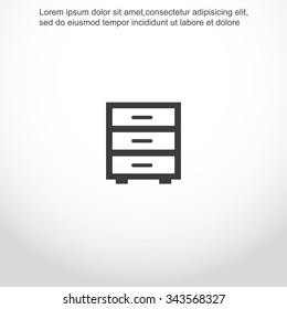 Nightstand icon sign