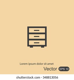 Nightstand icon sign