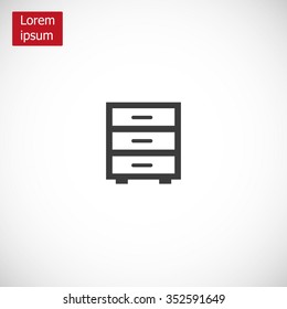 Nightstand icon sign