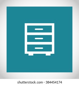 Nightstand icon sign