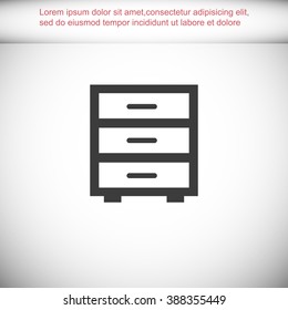 Nightstand icon sign