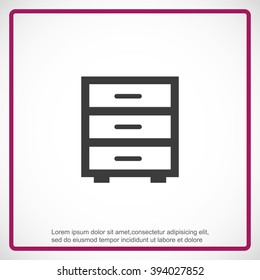 Nightstand icon sign