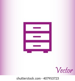Nightstand icon sign
