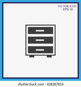 Nightstand icon sign
