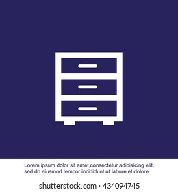 Nightstand icon sign
