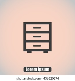 Nightstand icon sign