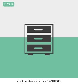 Nightstand icon sign