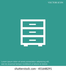 Nightstand icon sign
