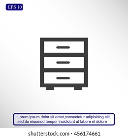 Nightstand icon sign