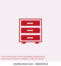Nightstand icon sign