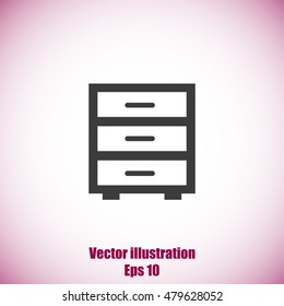 Nightstand icon sign