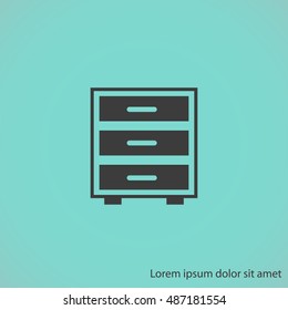 Nightstand icon sign