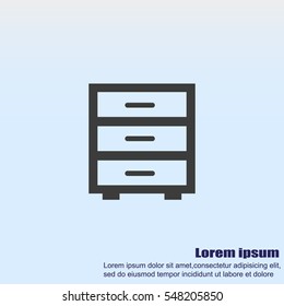 Nightstand icon sign
