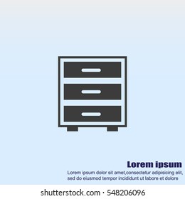 Nightstand icon sign
