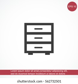 Nightstand icon sign