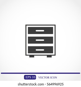 Nightstand icon sign