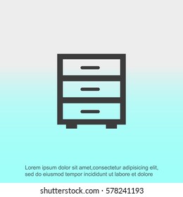 Nightstand icon sign