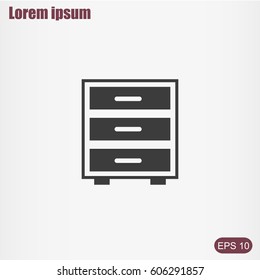 Nightstand icon sign