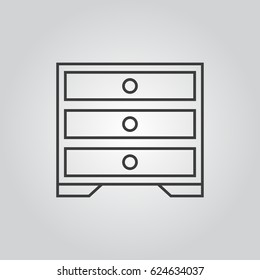 Nightstand icon sign