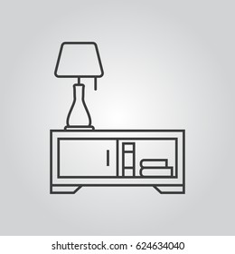 Nightstand icon sign
