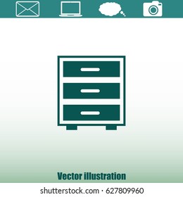 Nightstand icon sign