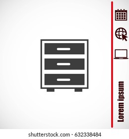 Nightstand icon sign