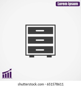 Nightstand icon sign