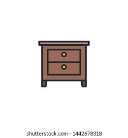 nightstand icon sign signifier vector