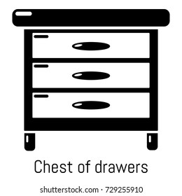 Nightstand icon. Simple illustration of nightstand vector icon for web