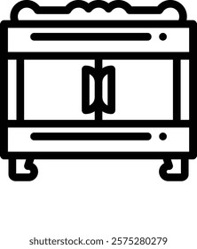 nightstand icon. Thin Linear Style Design Isolated On White Background