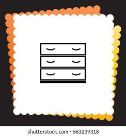 Nightstand  icon. Vector design. 