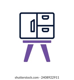Nachtstandsymbol. Vektorsymbol mit zwei Tönen für Ihre Website, Ihr Handy, Ihre Präsentation und Ihr Logo-Design.