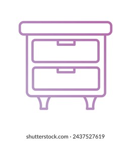 icono de mesa de noche con fondo blanco vector ilustración de stock