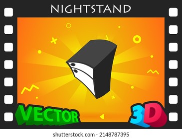 Icono de diseño isométrico nocturno. Ilustración web de vectores. 3.ª colorida concepción