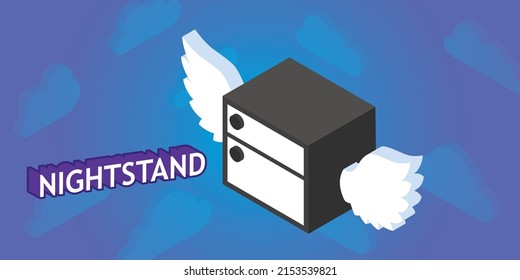 Icono de diseño isométrico nocturno. Ilustración web de vectores. 3.ª colorida concepción