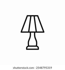 nightstand lamp icon sign vector