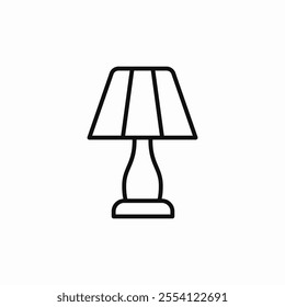 nightstand lamp icon sign vector