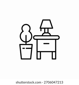 Nachttischlampe Symbol Vektor