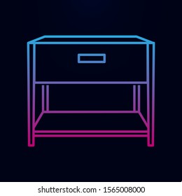 Nightstand nolan icon. Simple thin line, outline vector of household icons for ui and ux, website or mobile application