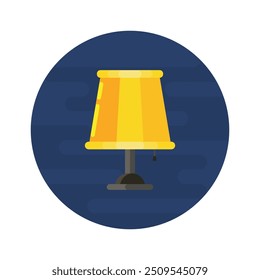 Nightstand on circle navy color Flat design icon