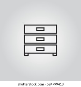 nightstand outline icon, can be used for web and mobile design